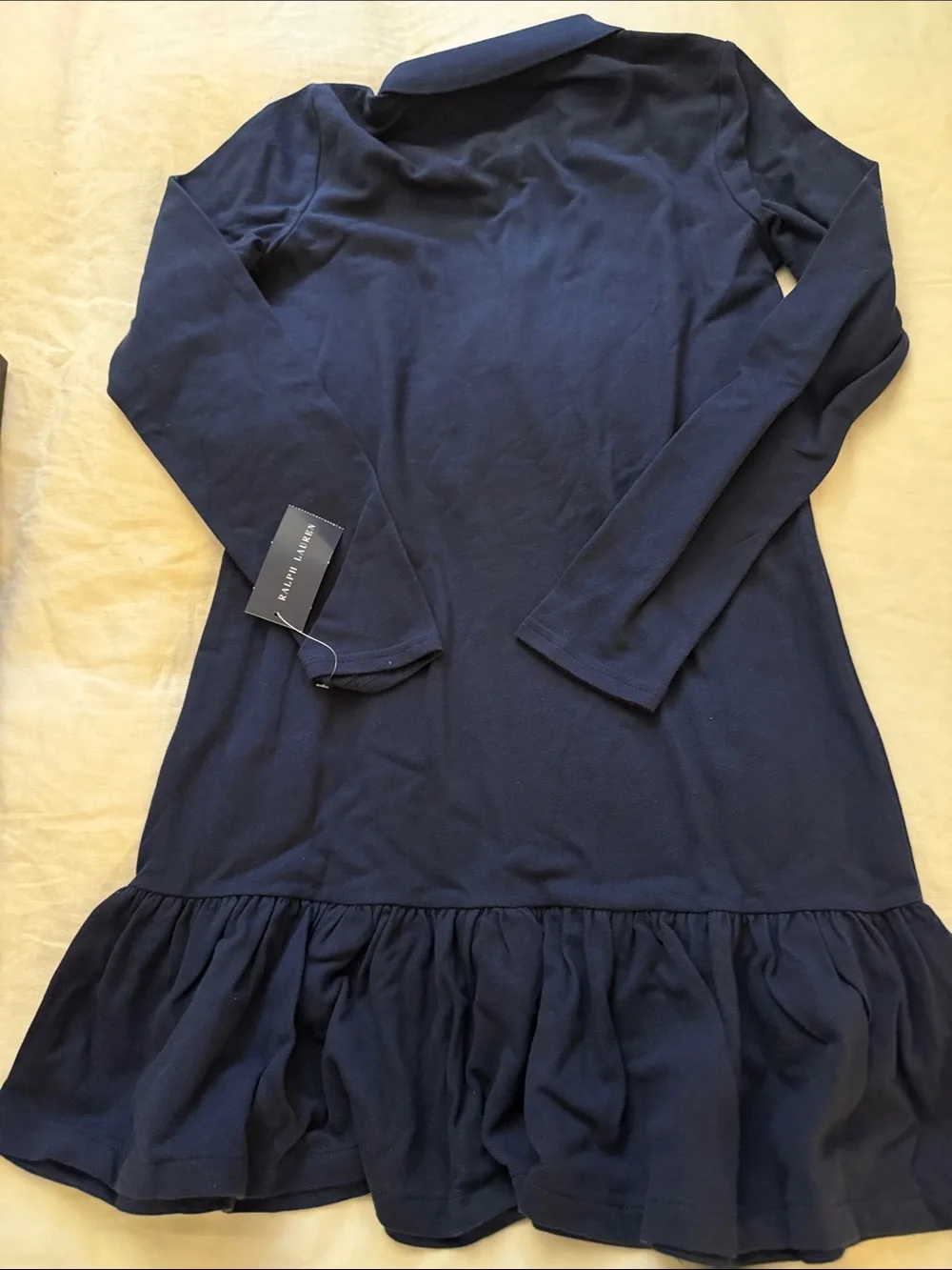 Ralph Lauren NWT Navy Cotton Knit Polo Dress size 12-14